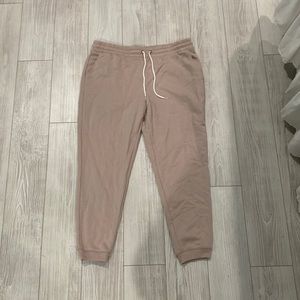 Soft light pink jogger sweatpants
